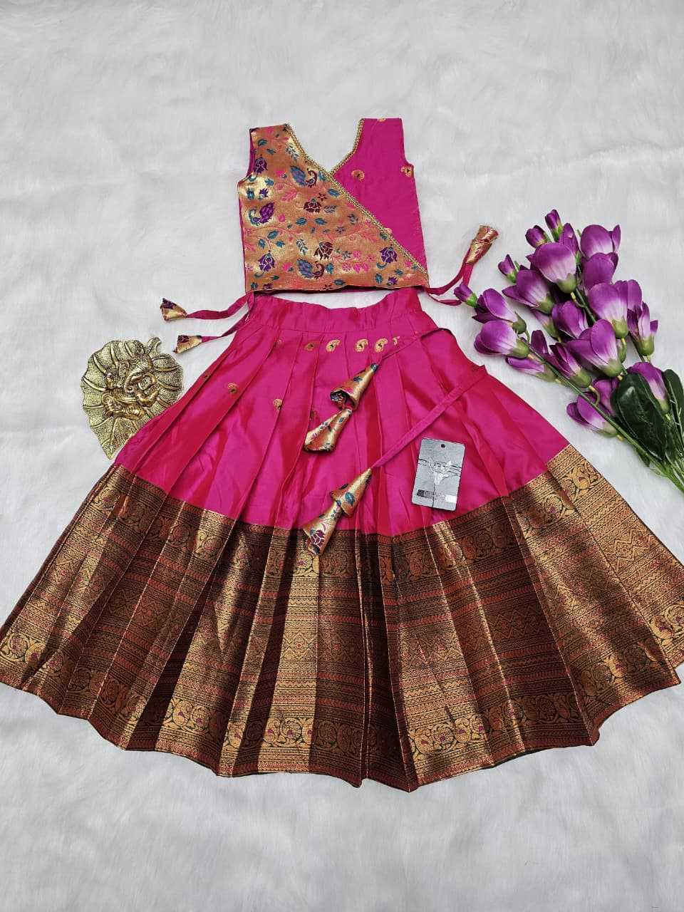 Holi Kanjivaram Silk Kids Ethnic Wear