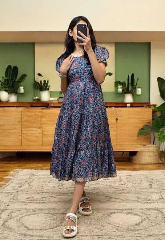 Soft Cotton Silk Printed Gown