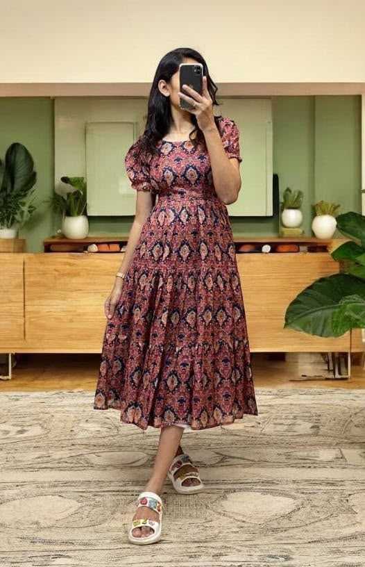 Soft Cotton Silk Printed Gown