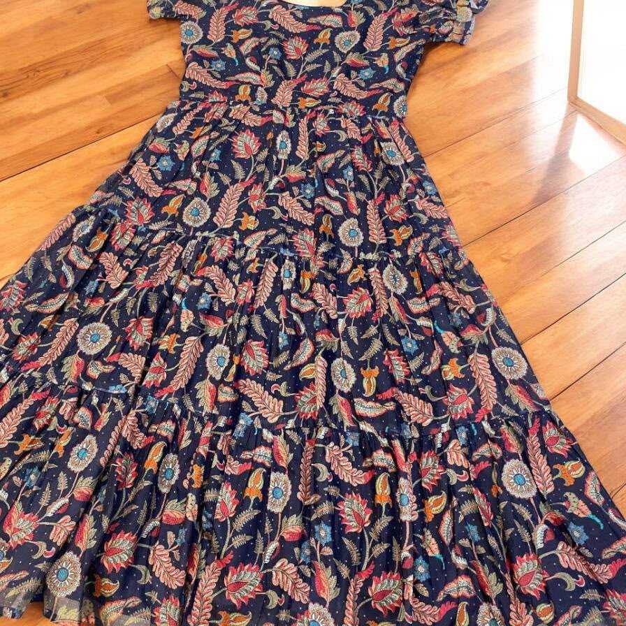Soft Cotton Silk Printed Gown