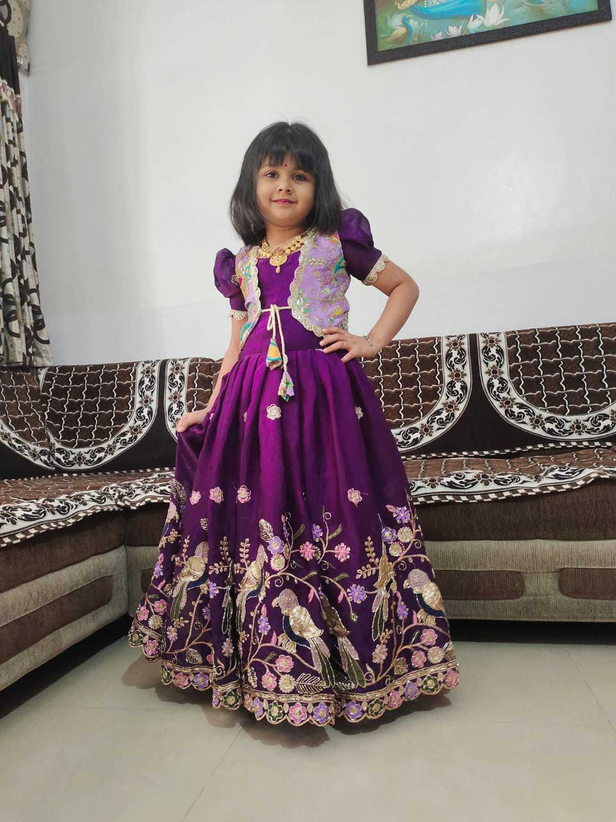 Koti Space Silk Kids Gown