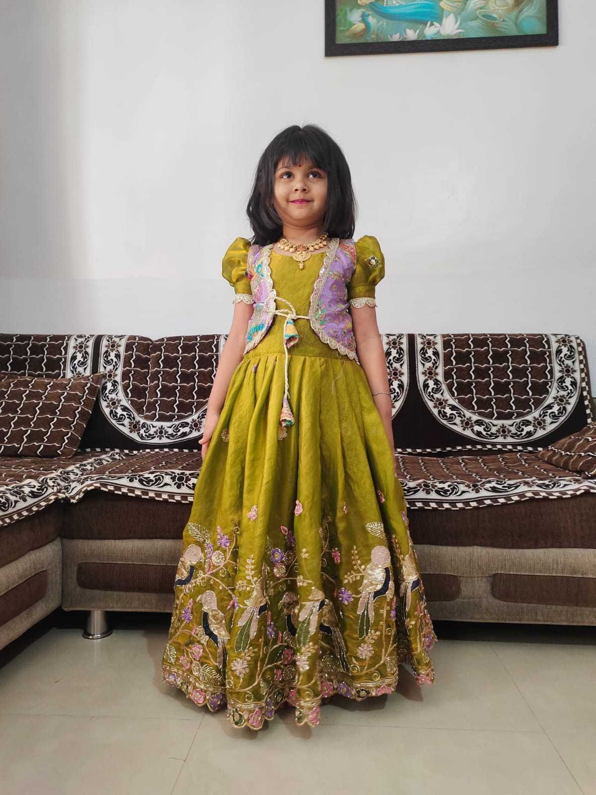 Koti Space Silk Kids Gown