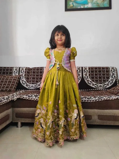 Koti Space Silk Kids Gown