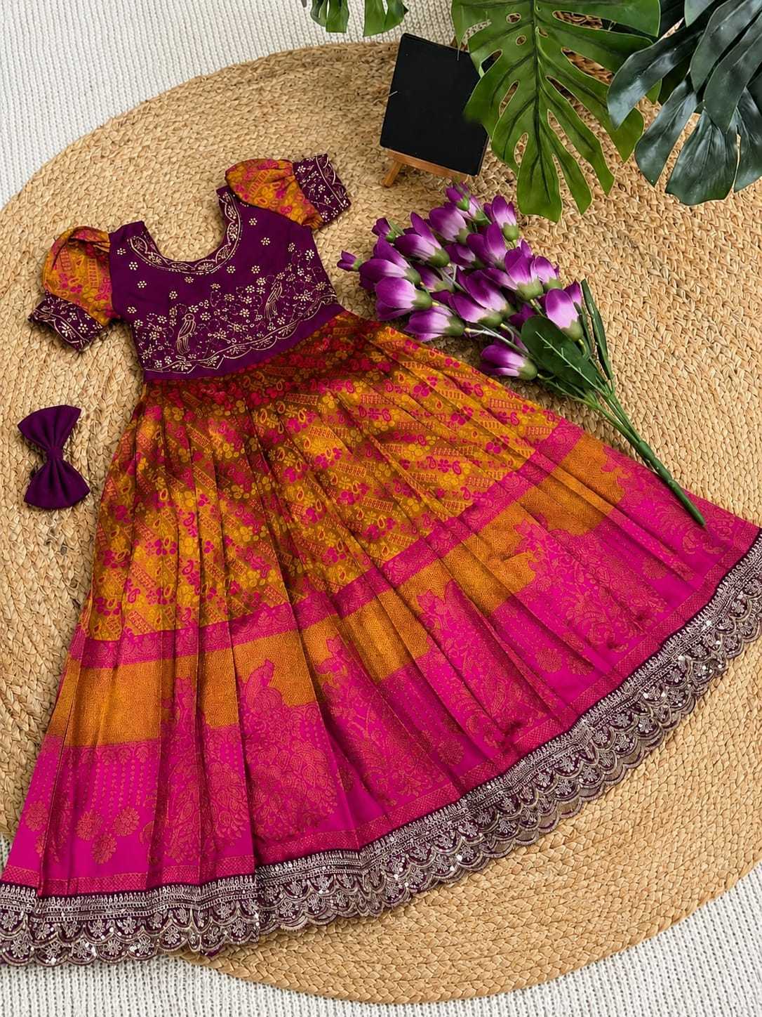 LAU Lichi Silk Kids Gown