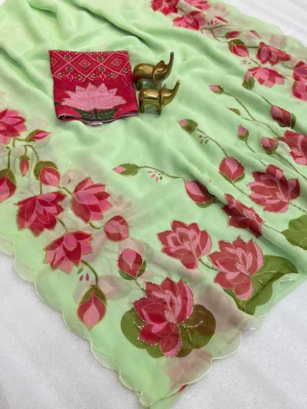 Mary Chiffon Designer Saree
