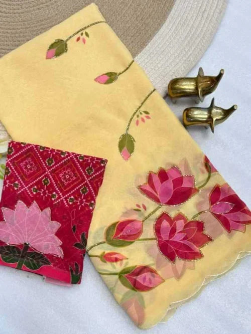 Mary Chiffon Designer Saree