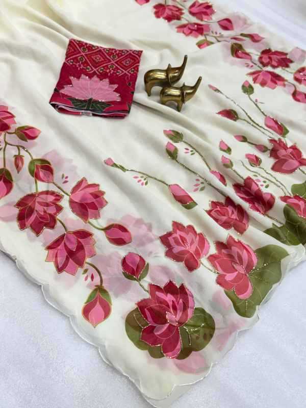 Mary Chiffon Designer Saree