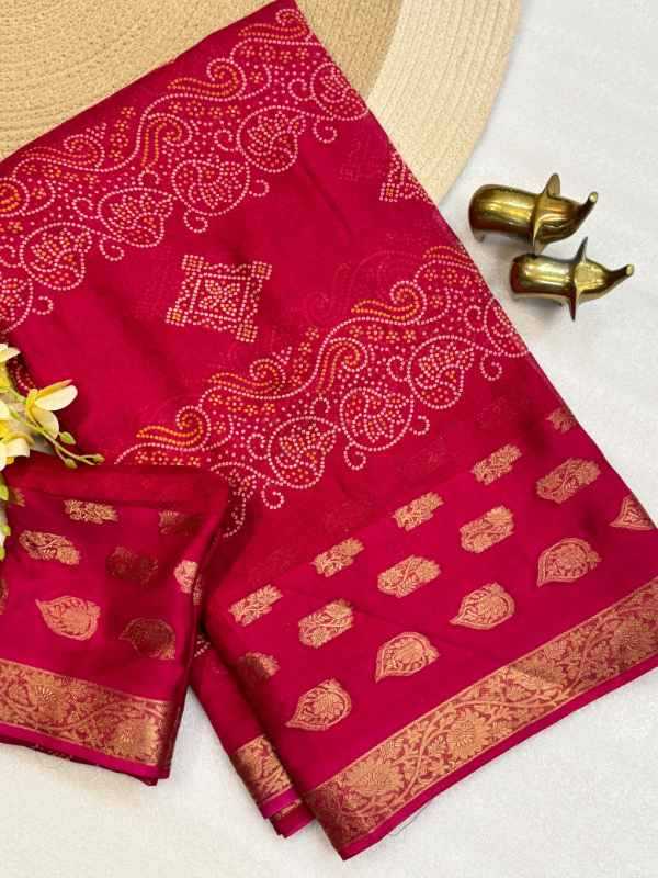 Mass Jacquard Printed Saree