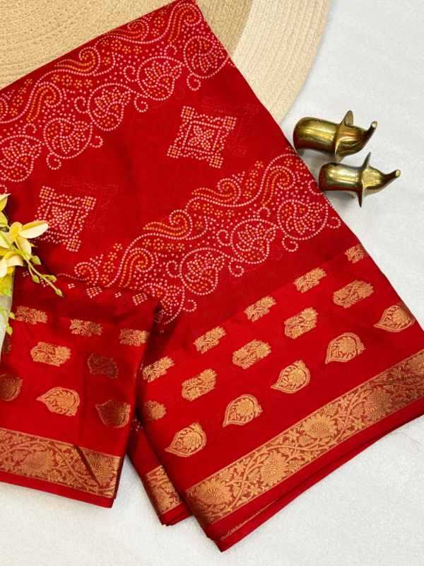 Mass Jacquard Printed Saree