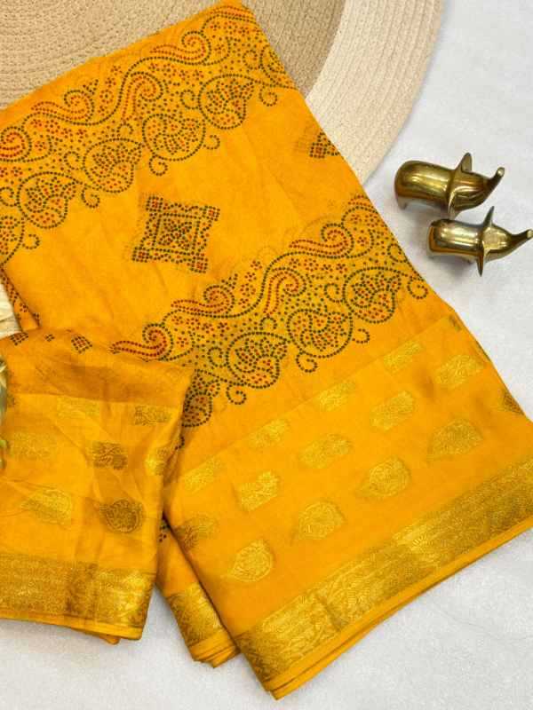 Mass Jacquard Printed Saree