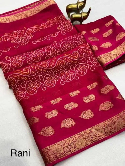 New Jacquard Printed Saree