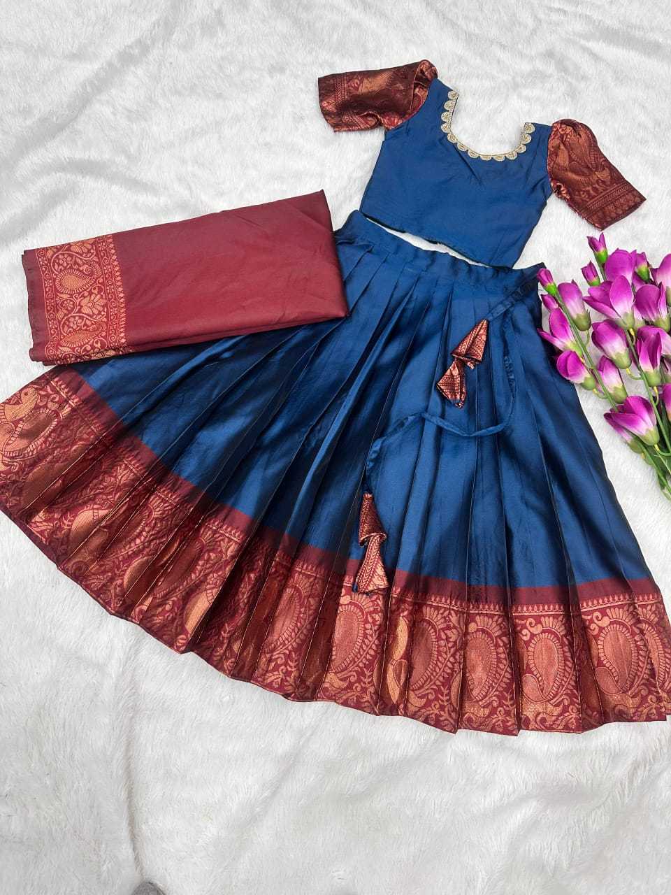 Nga Heavy Silk Kids Ethnic Wear