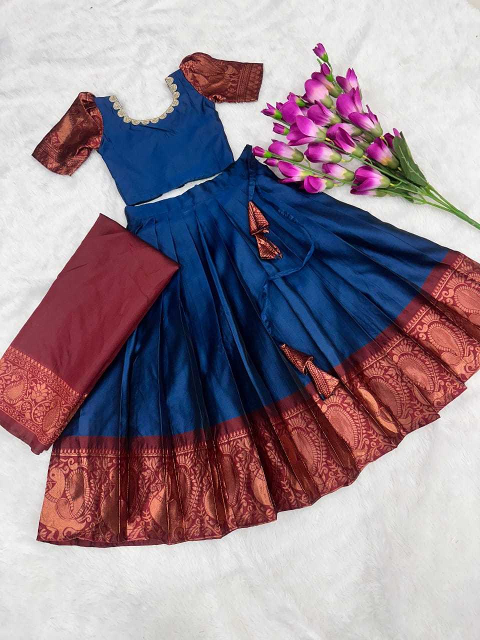 Nga Heavy Silk Kids Ethnic Wear