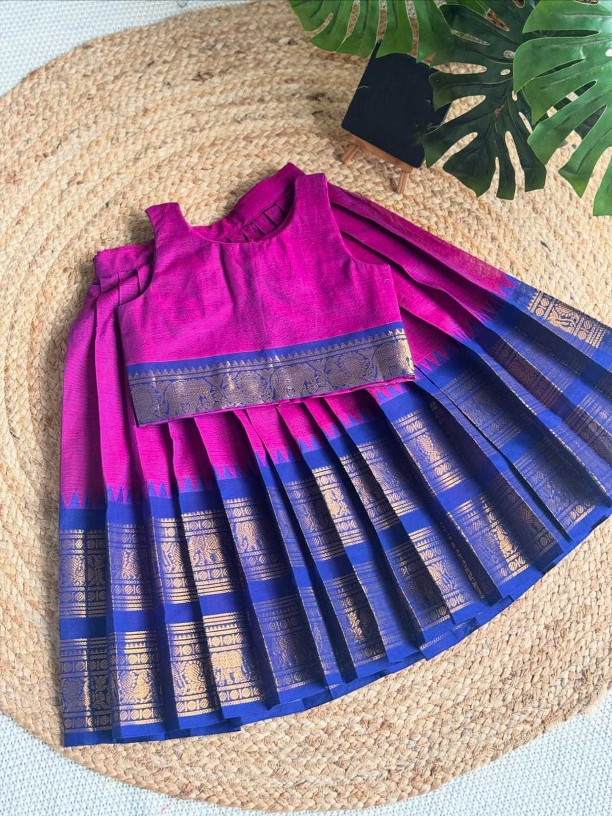 Note Pure Silk Kids Lehenga