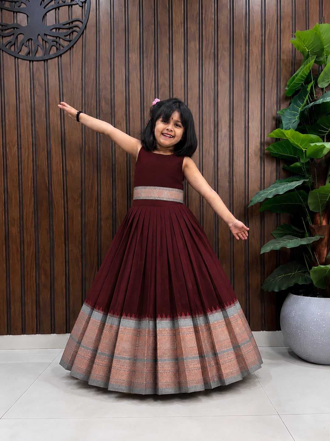 Note Pure Silk Kids Lehenga