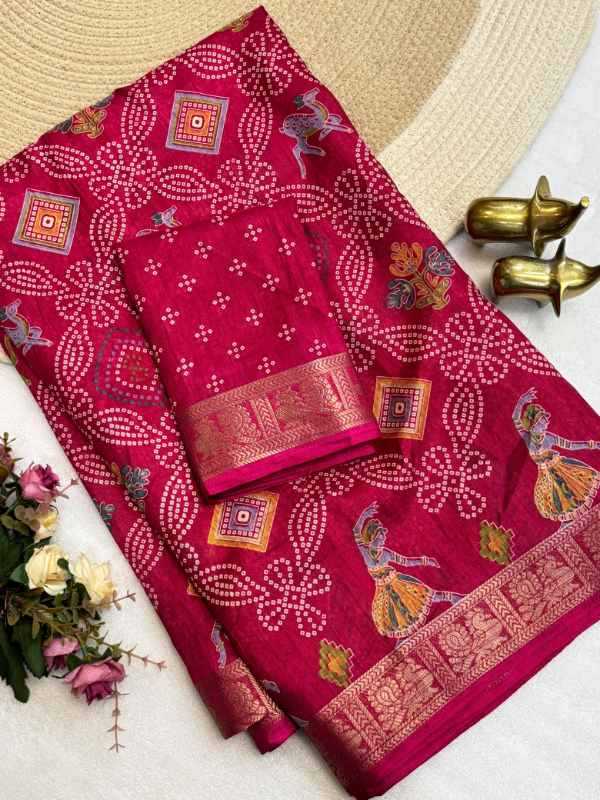 Tussar Silk Designer Saree in Yellow