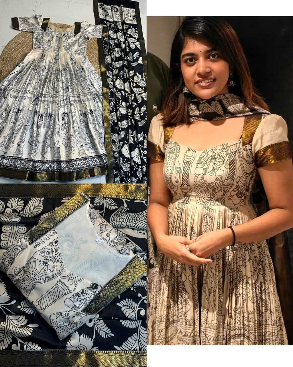 Ship Chanderi Cotton Party Gown