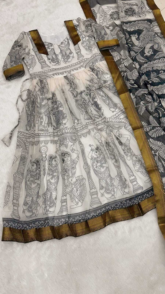 Ship Chanderi Cotton Party Gown
