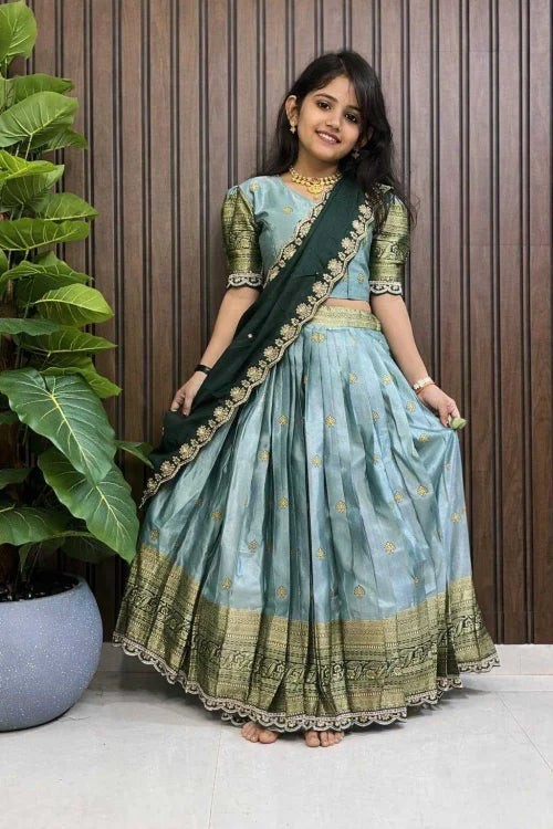 Urmika Shimmer Silk Ethnic Kids Wears