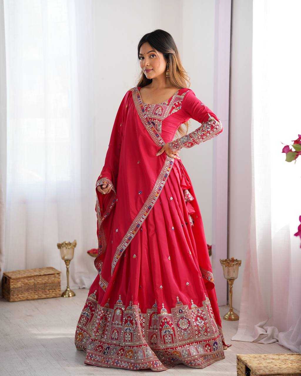 Crepe Silk Designer Lehenga