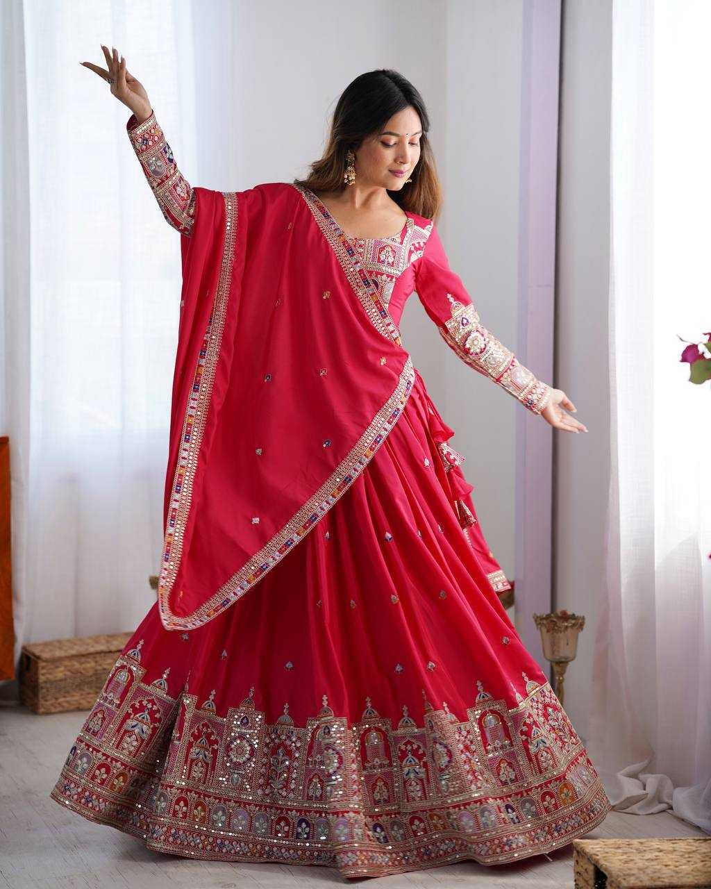 Crepe Silk Designer Lehenga