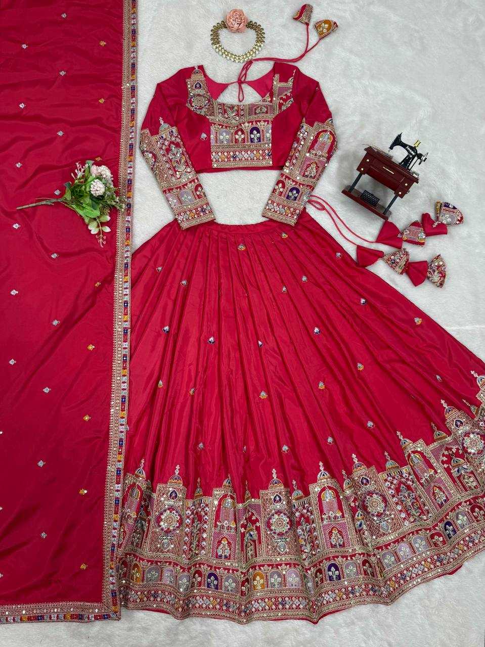Crepe Silk Designer Lehenga