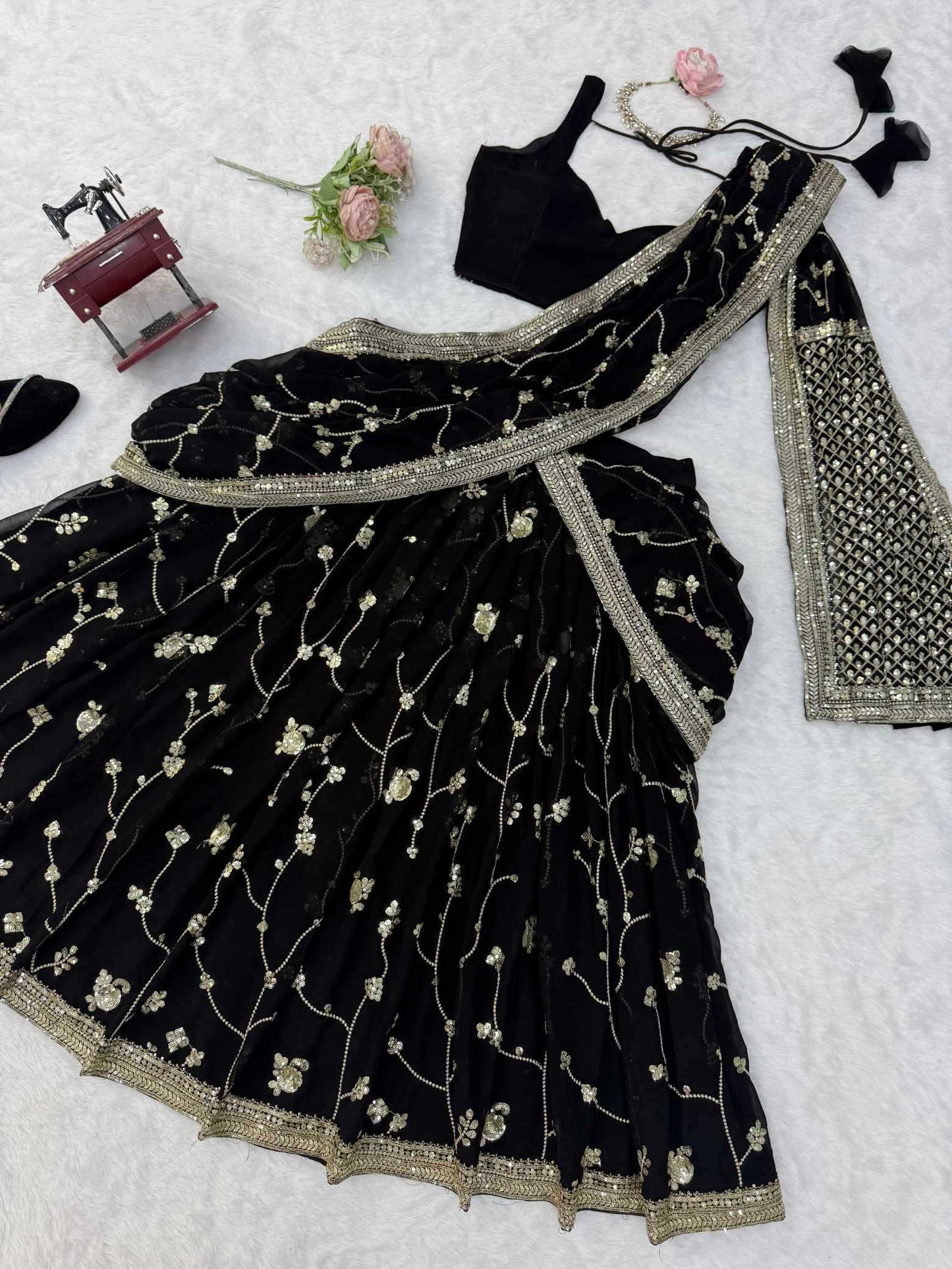 Faux Georgette Designer Saree