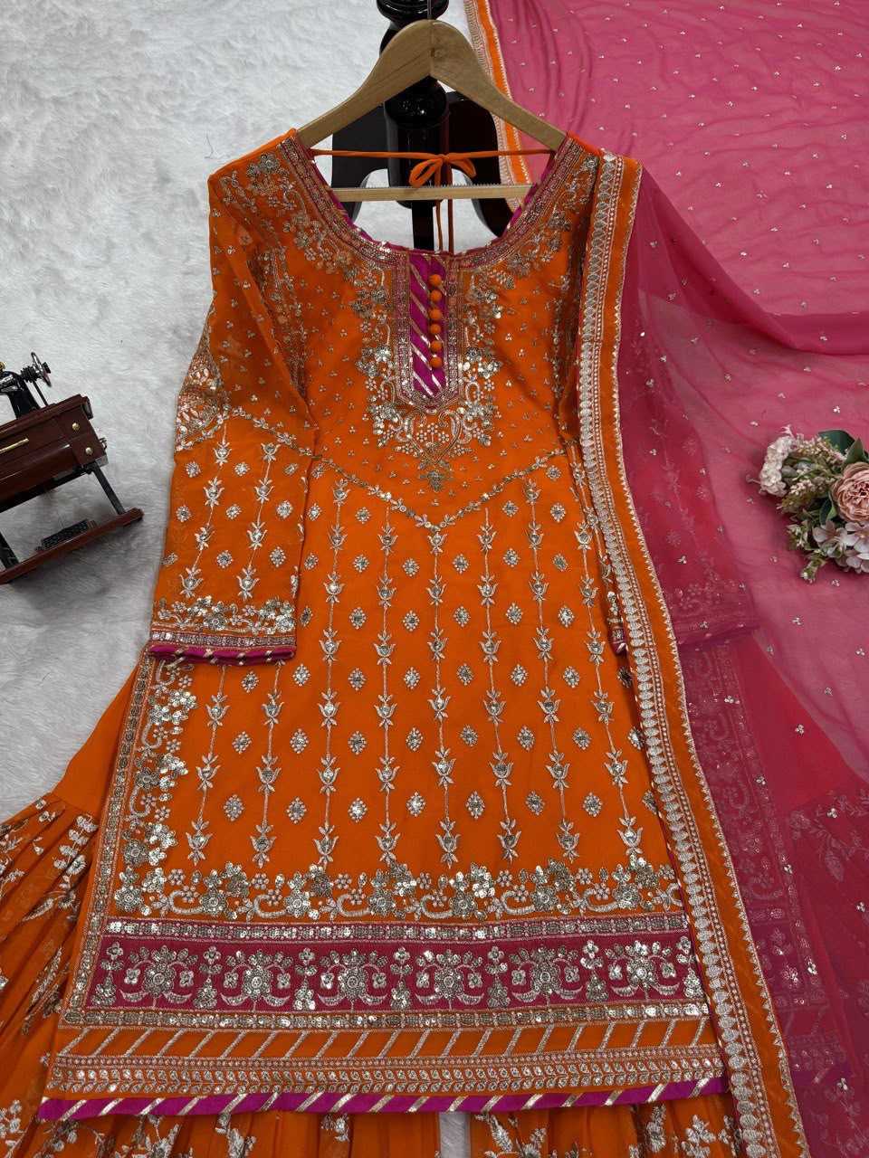 Faux Georgette Sharara Salwar Suit 5841