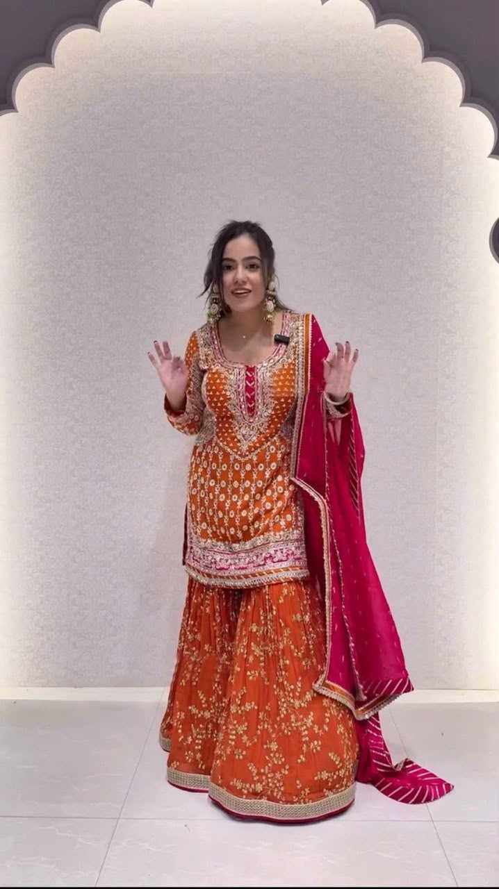Faux Georgette Sharara Salwar Suit 5841