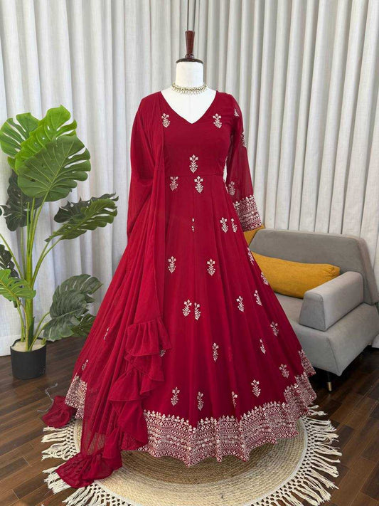 Faux Georgette Suit