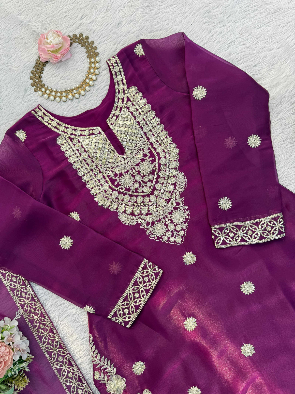 Faux Georgette Cotton Suit 5981