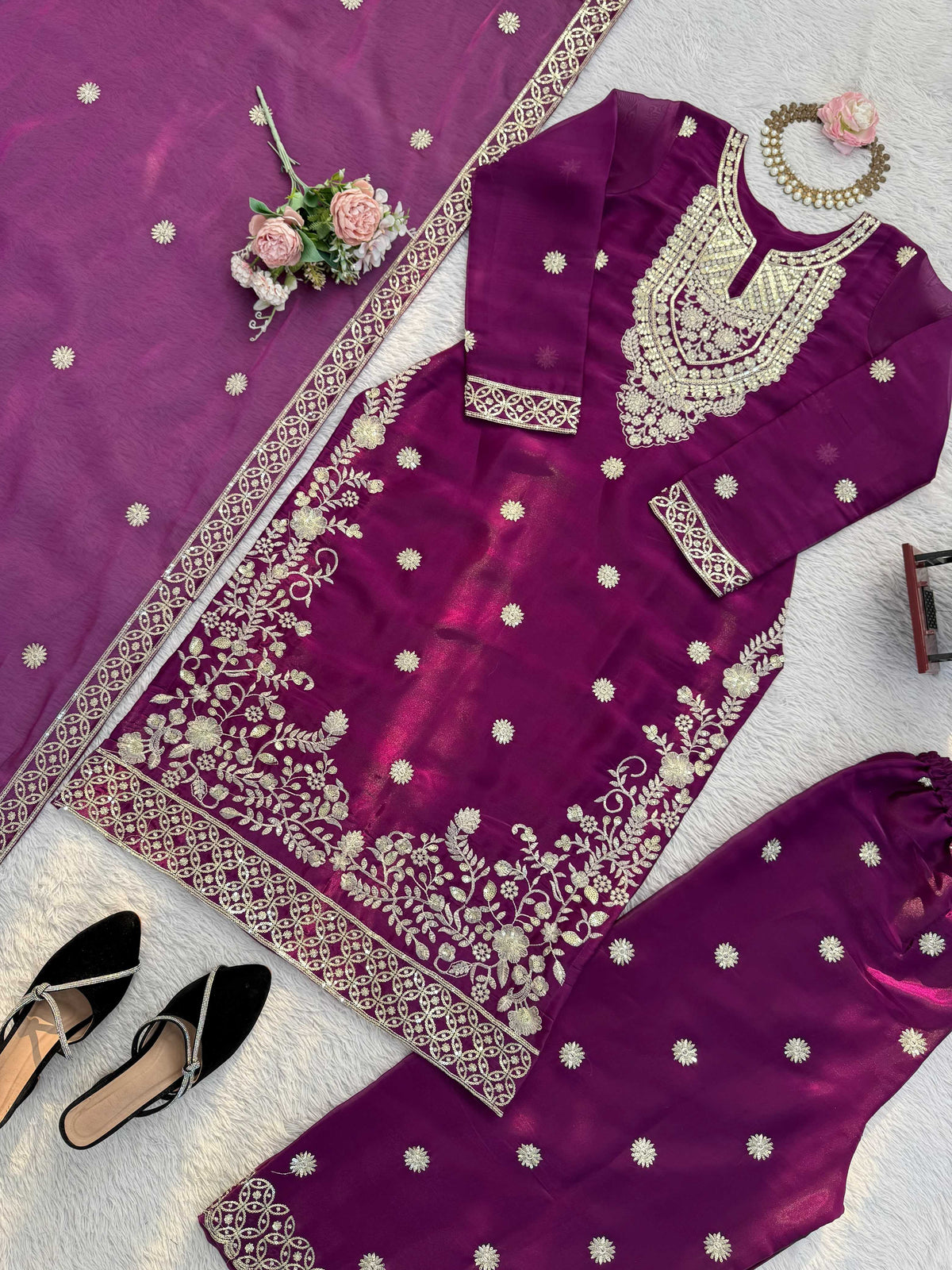 Faux Georgette Cotton Suit 5981