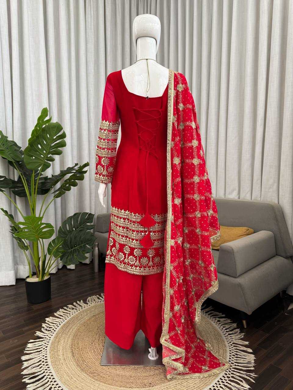 Faux Georgette Embroidery Suit