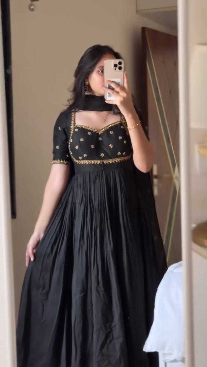 Vichitra Silk Fancy Gown