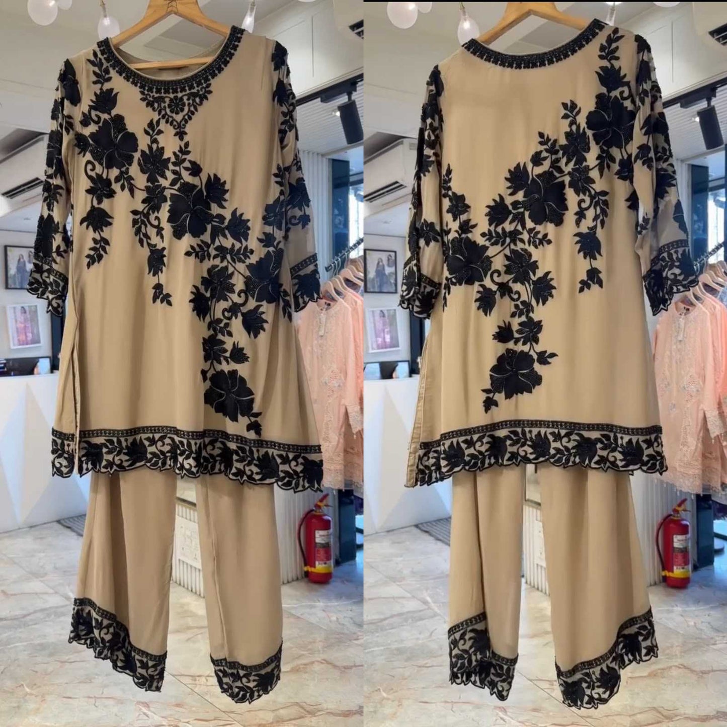 Faux Georgette Palazzo Suit