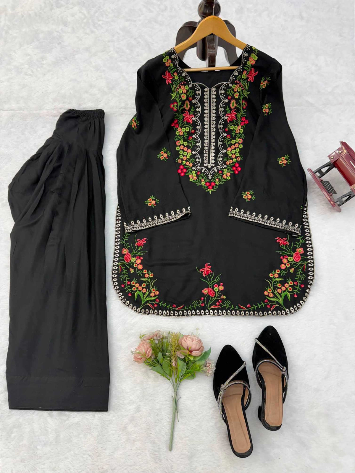 Rayon Embroidery Suit