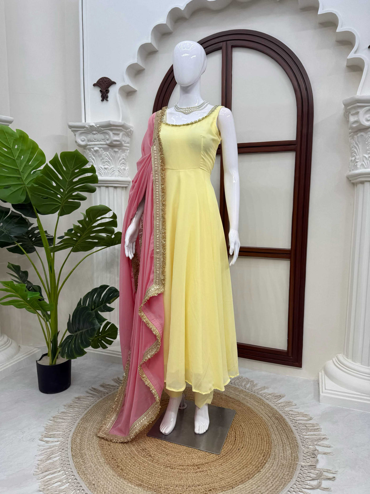 Faux Georgette Anarkali Gown 6062