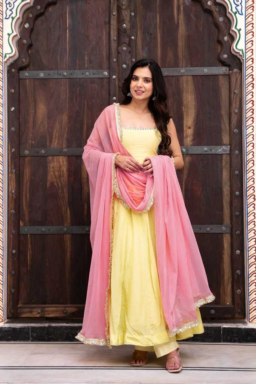 Faux Georgette Anarkali Gown 6062
