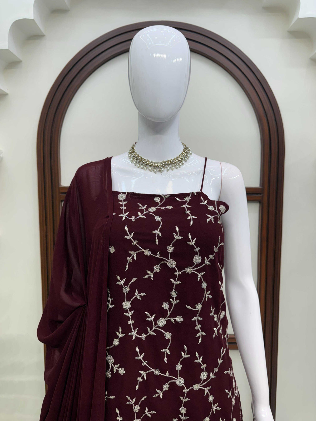 Faux Georgette Cotton Suit 6067