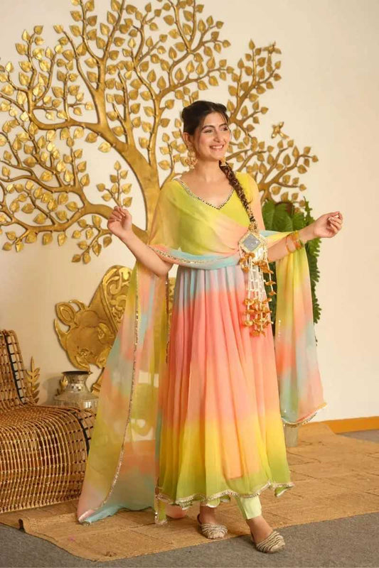 Faux Georgette Suit 6069