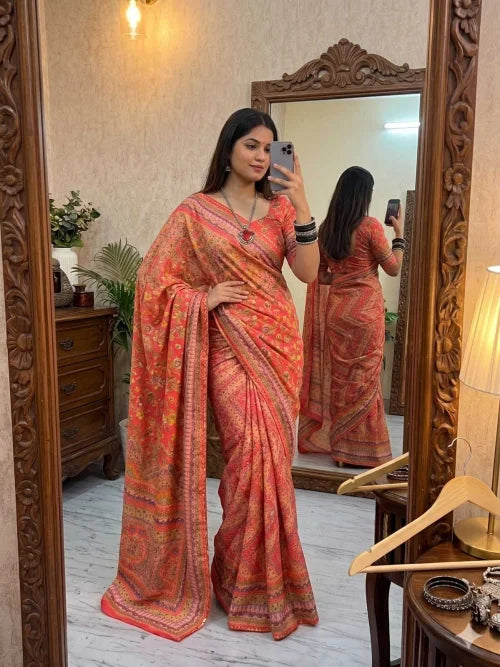 Chinon Silk Soft Saree JT-148719