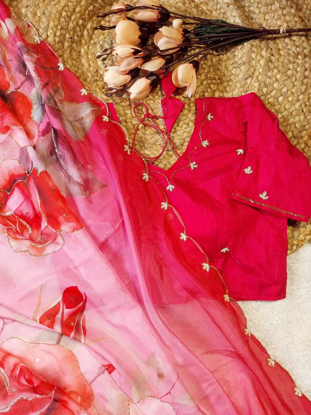 Tabby Silk Printed Saree