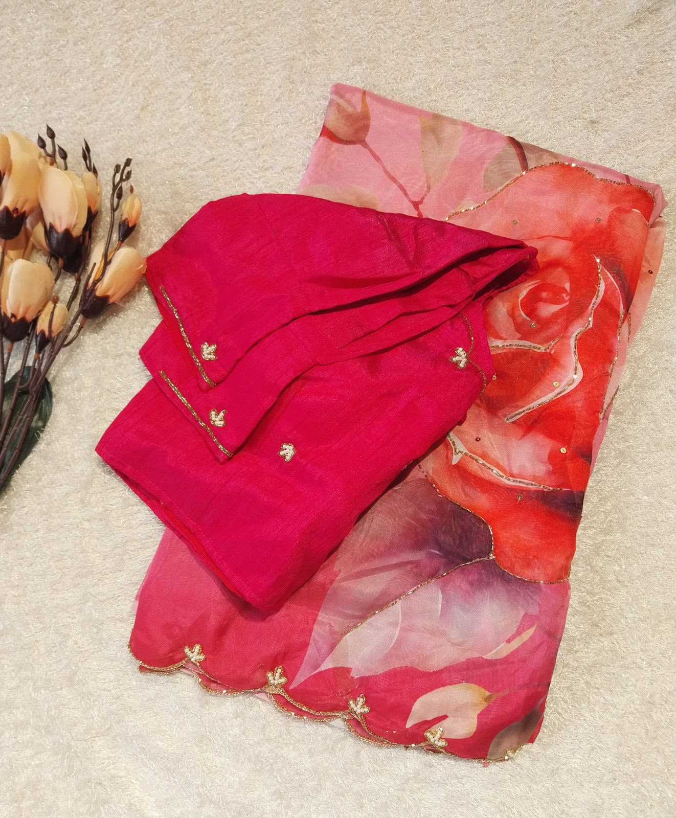 Tabby Silk Printed Saree
