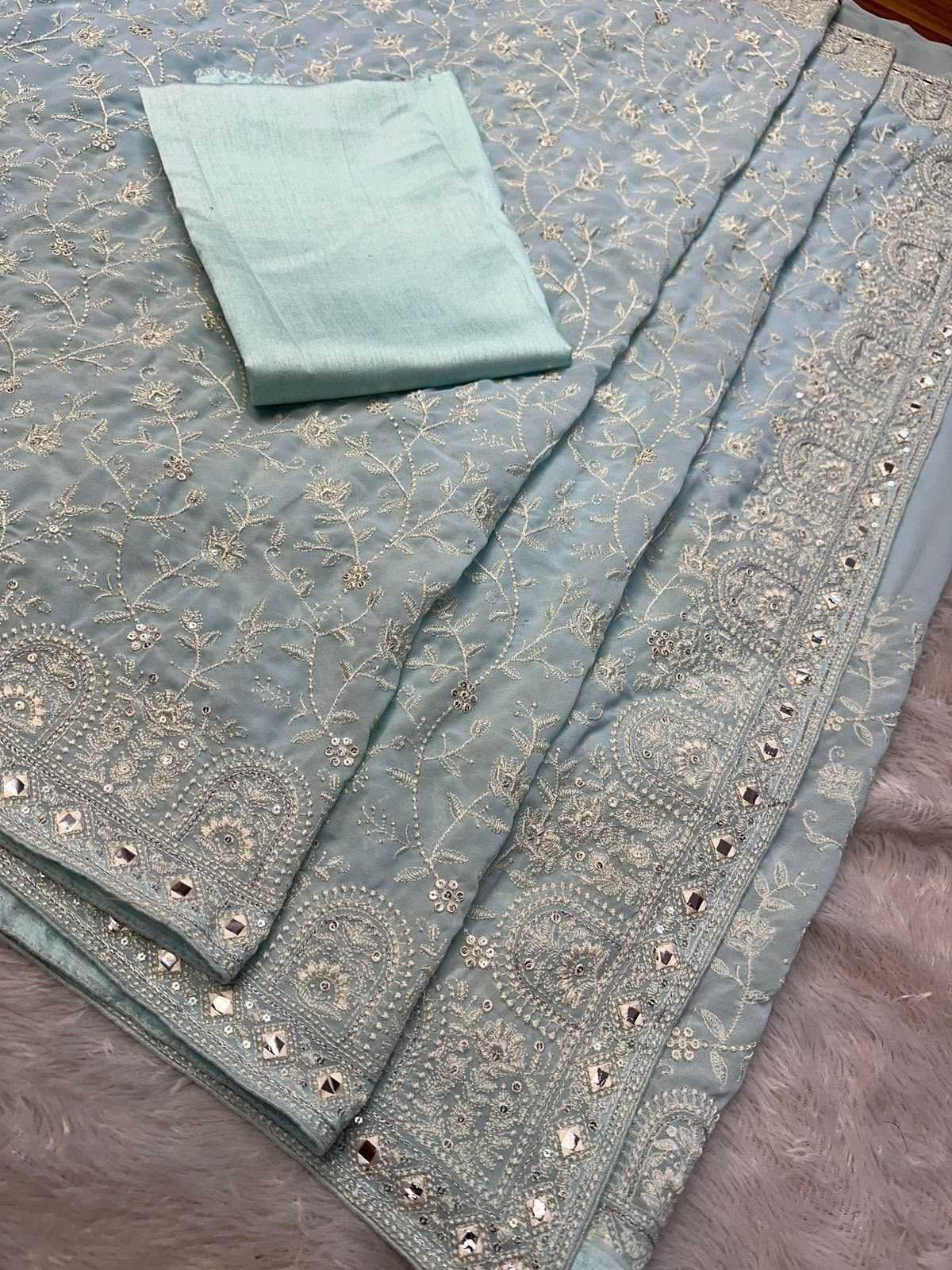 Faux Georgette Fancy Saree