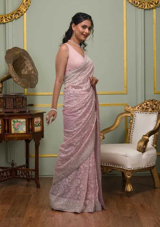 Faux Georgette Fancy Saree