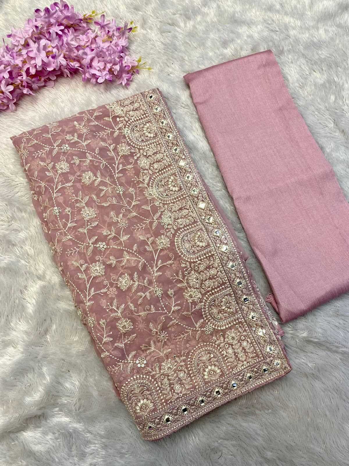 Faux Georgette Fancy Saree