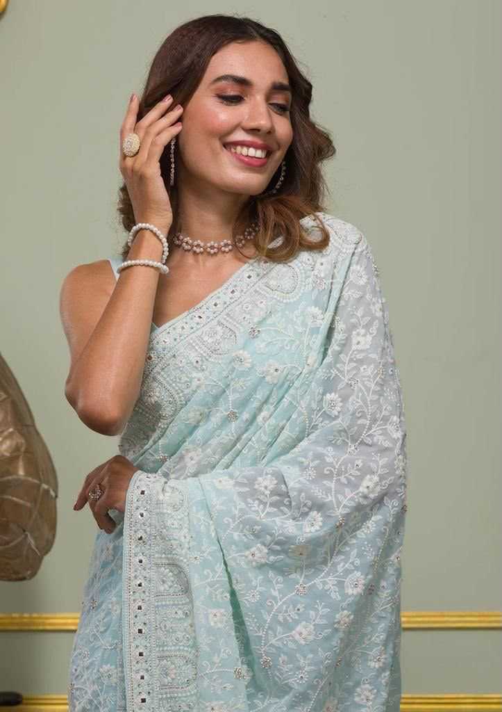 Faux Georgette Fancy Saree