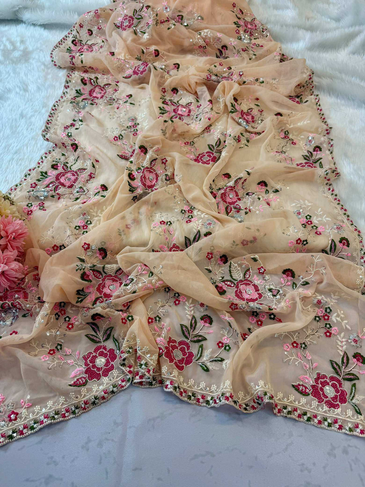 Ahana Faux Georgette Saree