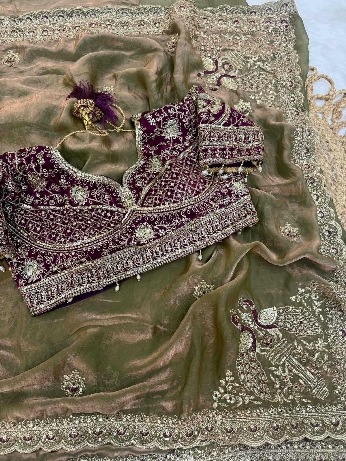 Amrita Satin Sequin Saree