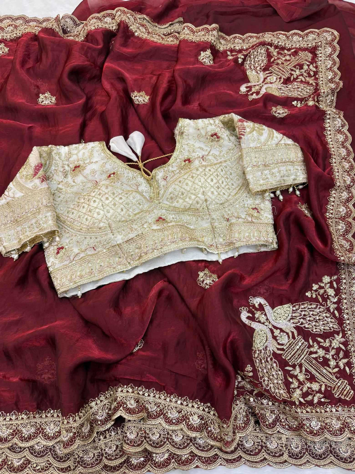 Amrita Satin Sequin Saree